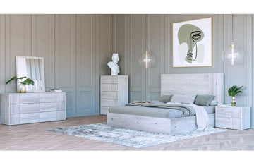 Nova Domus Asus Modern Italian White Washed Bed