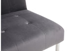 Modrest Legend Modern Grey Fabric & Stainless Steel Dining Chair (Set of 2)