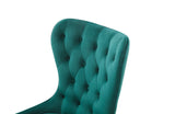 Modrest Nigel Modern Green Velvet & Gold Dining Chair (Set of 2)