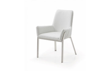 Modrest Robin Modern White Bonded Leather Dining Chair