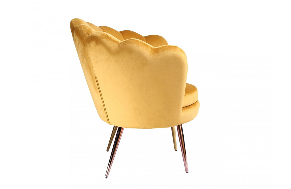 Modrest Balina Transitional Gold Accent Chair
