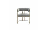 Modrest Bavaria Modern Light Grey & Stainless Steel Dining Chair