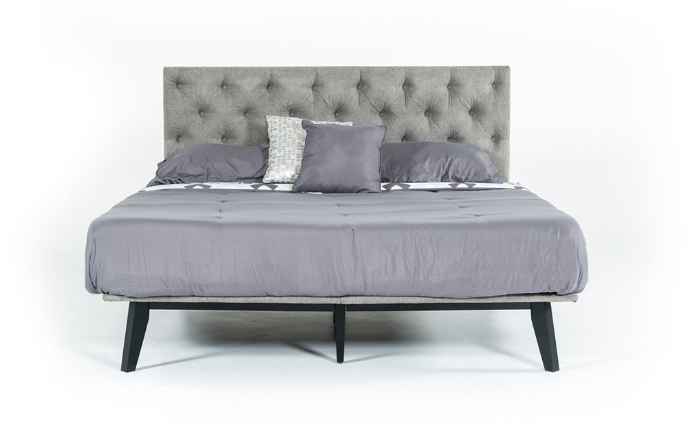 Modrest Gibson Modern Grey Fabric Super King 76" x 84" Bed
