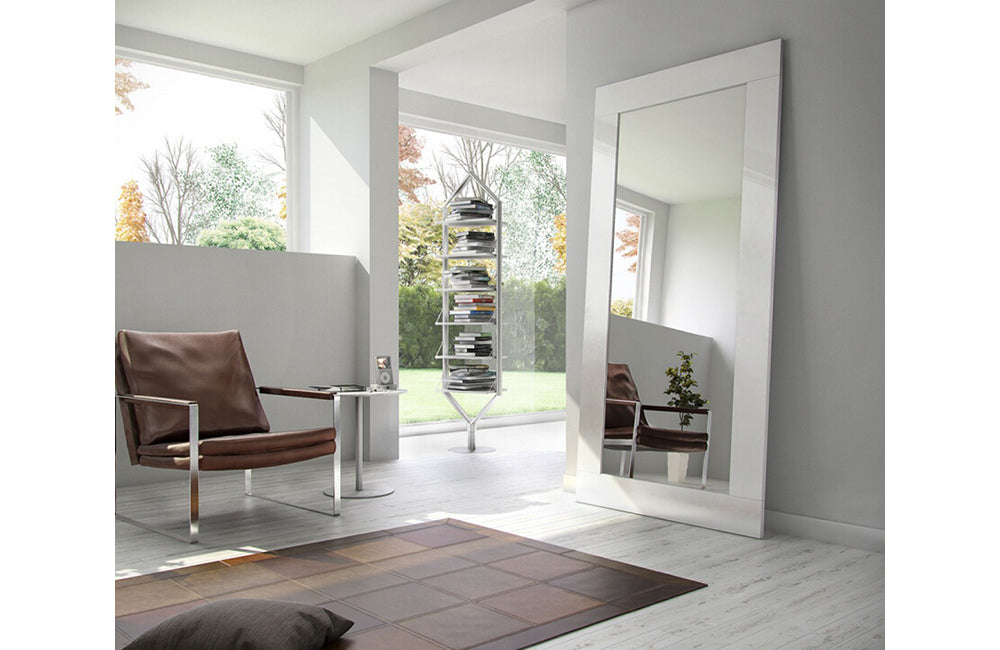 Modrest Beth Modern White Floor Mirror