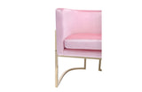 Modrest Betsy Modern Pink Velvet + Gold Kids Chair