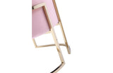 Modrest Betsy Modern Pink Velvet + Gold Kids Chair