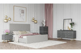 Modrest Beverly Modern Grey Velvet Bed