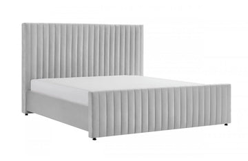 Modrest Beverly Modern Grey Velvet Bed