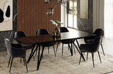 Modrest Bobby Modern Black Ceramic Extendable Dining Table