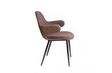Modrest Bontura Modern Brown Fabric & Leatherette Accent Chair