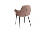 Modrest Bontura Modern Brown Fabric & Leatherette Accent Chair