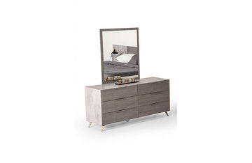 Nova Domus Bronx Italian Modern Grey Mirror