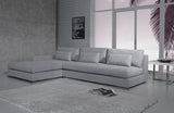 Divani Casa Ashfield Modern Grey Fabric Left Facing Sectional Sofa