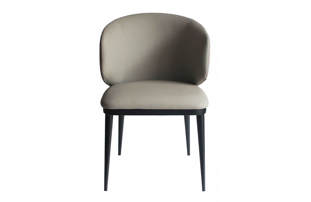 Modrest Caplan Modern Beige Leatherette Dining Armchair