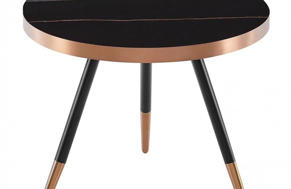 Modrest Cayson Modern Black Ceramic Small Coffee Table