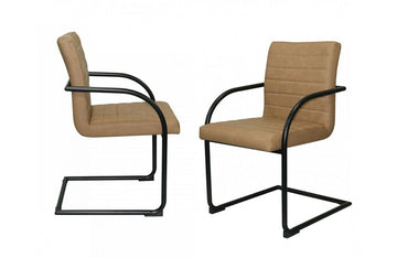Modrest Ivey Modern Tan Dining Chair (Set of 2)