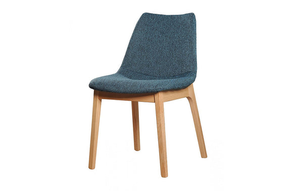 Modrest Chrissy Modern Blue Fabric Dining Chair (Set of 2)
