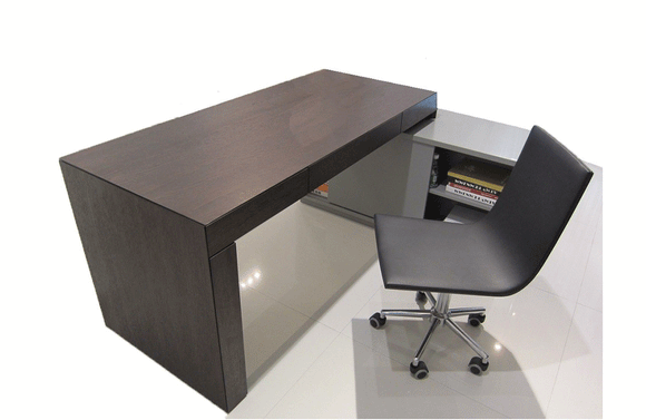 Mikaela Modern Office Desk Dark Gray