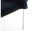 Modrest Debra Modern Black Velvet/Brushed Brass Dining Chair