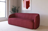 Divani Casa Spruce Modern Red Velvet Sofa