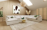 Divani Casa Garman Modern Light Grey U Shaped Sectional Sofa