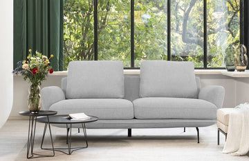 Divani Casa Dolly Modern Light Grey Loveseat