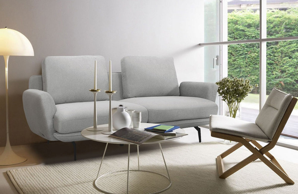 Divani Casa Dolly Modern Light Grey Fabric Sofa