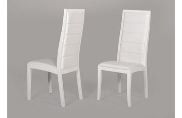 Donna Contemporary White Leatherette Dining Chair (Set of 2)