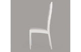 Donna Contemporary White Leatherette Dining Chair (Set of 2)