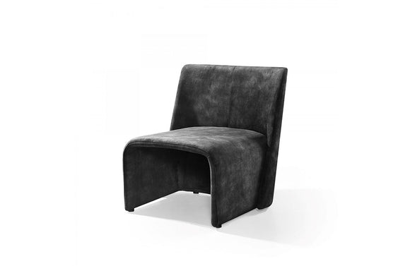 Modrest Modern Jarvis Accent Dark Grey Fabric Chair