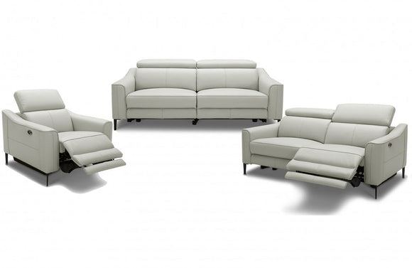 Divani Casa Eden Modern Grey Leather Sofa Set