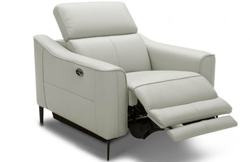 Divani Casa Eden Modern Grey Leather Armchair