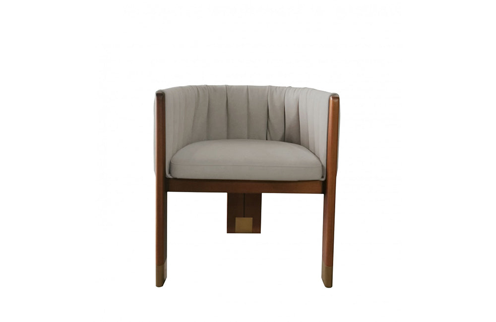 Modrest Elati Tan Vegan Leather Dining Chair