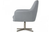 Divani Casa Elvin Modern Grey Fabric Swivel Lounge Chair