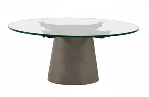 Nova Domus Essex Contemporary Concrete, Metal and Glass Coffee Table