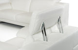 Evergreen Italian Modern Leather 3 PC Sofa Set White
