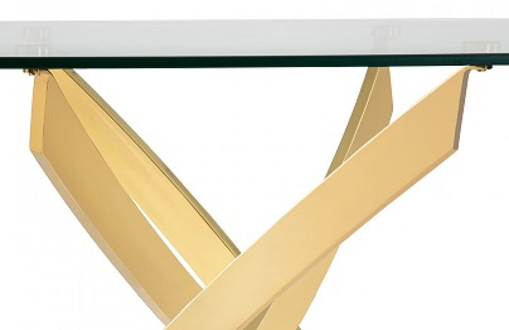 Modrest Pyrite Modern Glass and Gold Console Table | VIG Furniture ...
