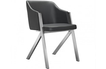 Darcy Modern Grey Leatherette Dining Chair (Set of 2)