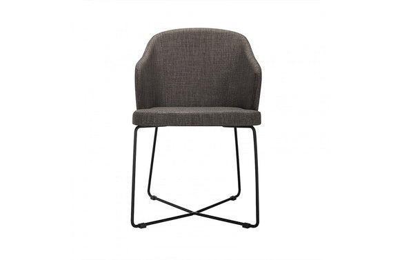 Gia Modern Grey Fabric Dining Chair (Set of 2)