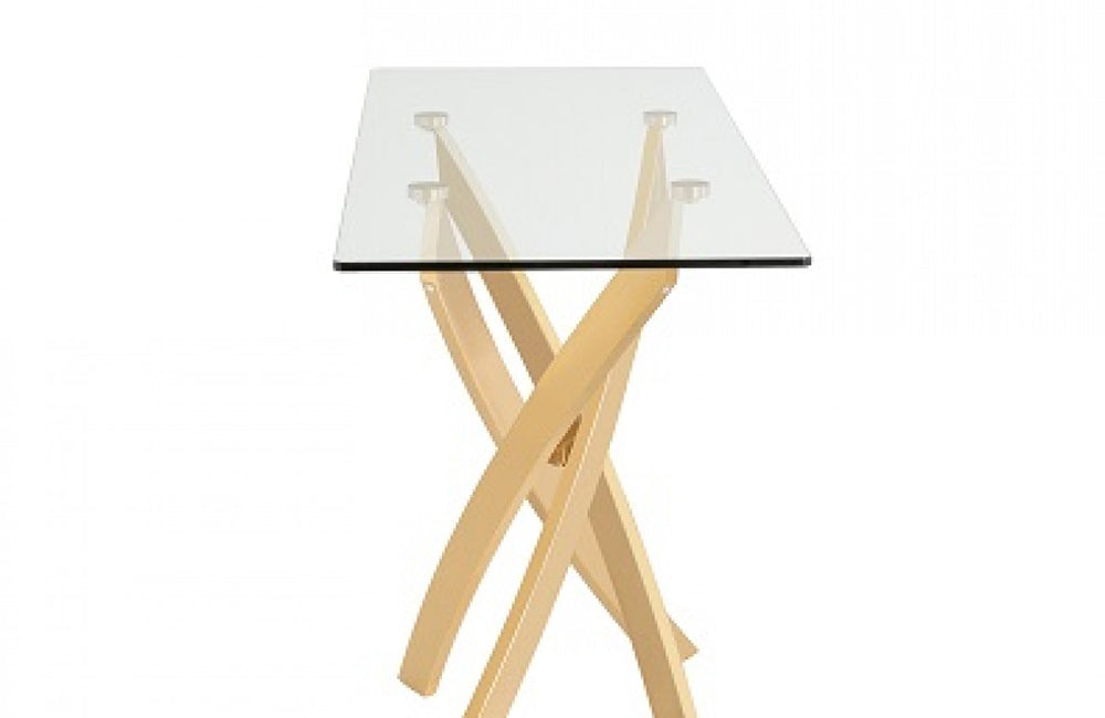 Modrest Pyrite Modern Glass and Gold Console Table | VIG Furniture ...