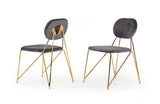 Modrest Carol Modern Grey Fabric Dining Chair (Set of 2)