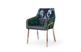 Modrest Fierce Black & Rosgold Panther Dining Chair