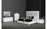 A&X Victoria Modern White Crocodile Bedroom Set