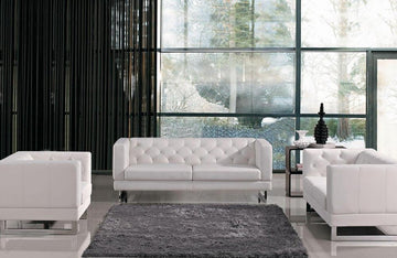 Windsor Modern Tufted Eco-Leather Sofa Set