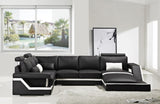 Jazmin Modern Bonded Leather Sectional Sofa