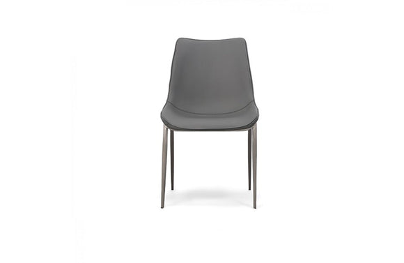 Modrest Frasier Modern Grey Eco-Leather Dining Chair (Set of 2)