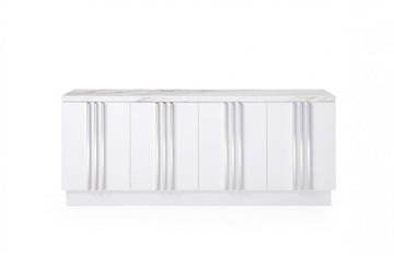 Modrest Kingsley Modern Marble & Stainless Steel Buffet