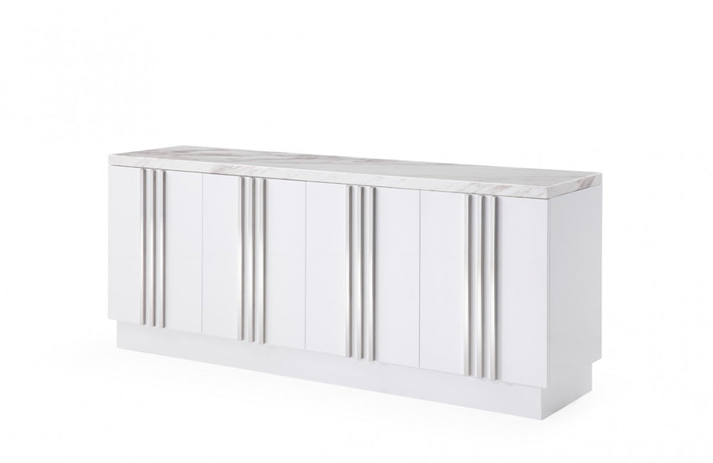 Modrest Kingsley Modern Marble & Stainless Steel Buffet