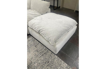 Divani Casa Garman Modern Light Grey Ottoman