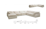Divani Casa Garman Modern Light Grey U Shaped Sectional Sofa